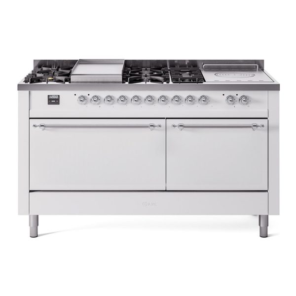 ILVE Nostalgie II 60" Dual Fuel Range with 7 Sealed Burners + Griddle + French Top Solid Door - UP60FSQNMP - Image 35