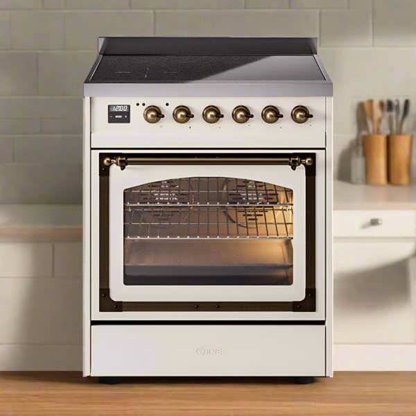 ILVE Nostalgie II Noblesse 30?? Induction Freestanding Range with Triple Glass Door - UNI304NMP