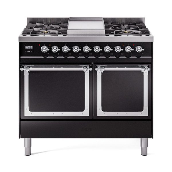ILVE Nostalgie II Noblesse 40?? Dual Fuel Freestanding Range 6 Sealed Burners + Griddle with Solid Door - UND40FQNMP - Image 10