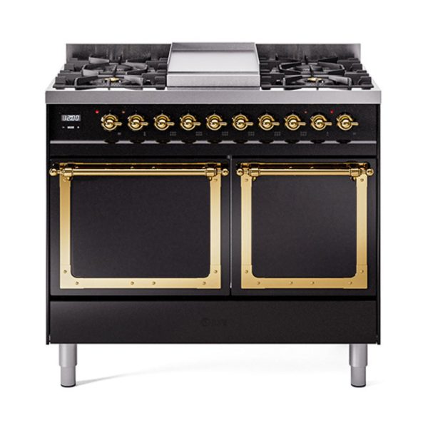 ILVE Nostalgie II Noblesse 40?? Dual Fuel Freestanding Range 6 Sealed Burners + Griddle with Solid Door - UND40FQNMP - Image 11