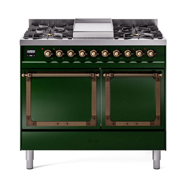 ILVE Nostalgie II Noblesse 40?? Dual Fuel Freestanding Range 6 Sealed Burners + Griddle with Solid Door - UND40FQNMP - Image 18