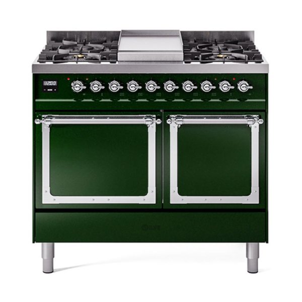 ILVE Nostalgie II Noblesse 40?? Dual Fuel Freestanding Range 6 Sealed Burners + Griddle with Solid Door - UND40FQNMP - Image 19
