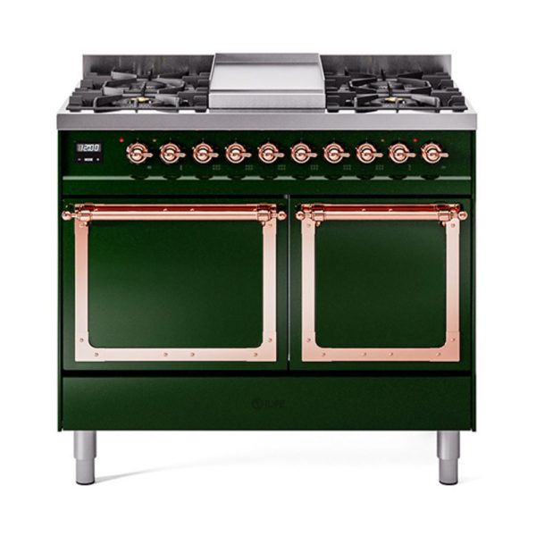 ILVE Nostalgie II Noblesse 40?? Dual Fuel Freestanding Range 6 Sealed Burners + Griddle with Solid Door - UND40FQNMP - Image 21