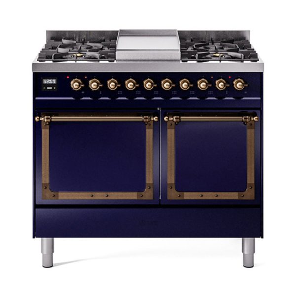 ILVE Nostalgie II Noblesse 40?? Dual Fuel Freestanding Range 6 Sealed Burners + Griddle with Solid Door - UND40FQNMP - Image 22
