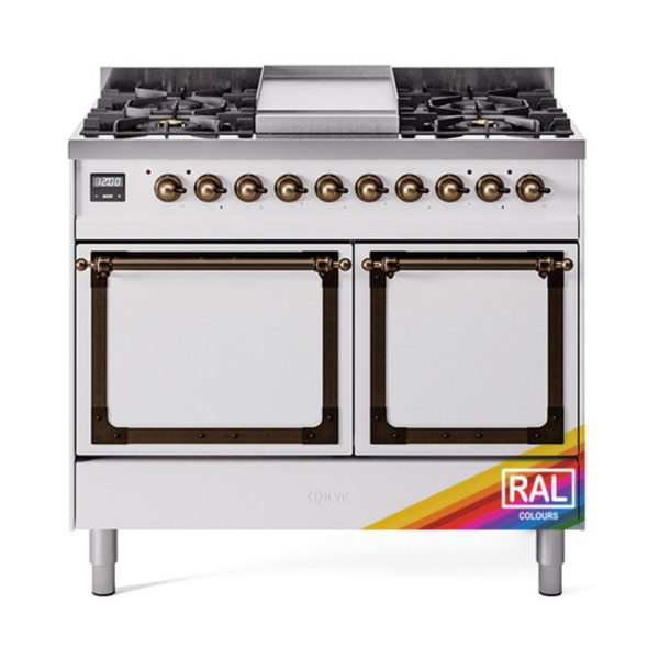 ILVE Nostalgie II Noblesse 40?? Dual Fuel Freestanding Range 6 Sealed Burners + Griddle with Solid Door - UND40FQNMP - Image 30