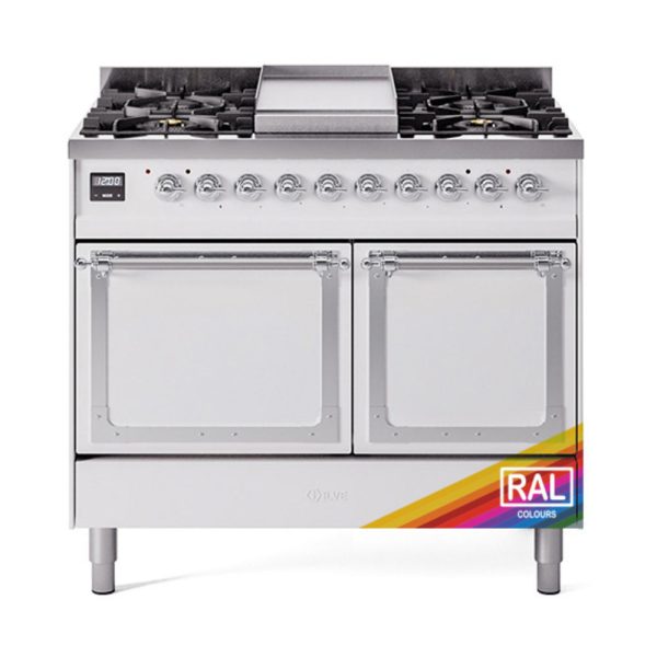 ILVE Nostalgie II Noblesse 40?? Dual Fuel Freestanding Range 6 Sealed Burners + Griddle with Solid Door - UND40FQNMP - Image 31