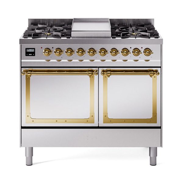 ILVE Nostalgie II Noblesse 40?? Dual Fuel Freestanding Range 6 Sealed Burners + Griddle with Solid Door - UND40FQNMP - Image 36