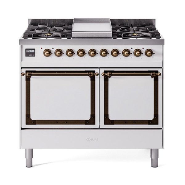 ILVE Nostalgie II Noblesse 40?? Dual Fuel Freestanding Range 6 Sealed Burners + Griddle with Solid Door - UND40FQNMP - Image 38