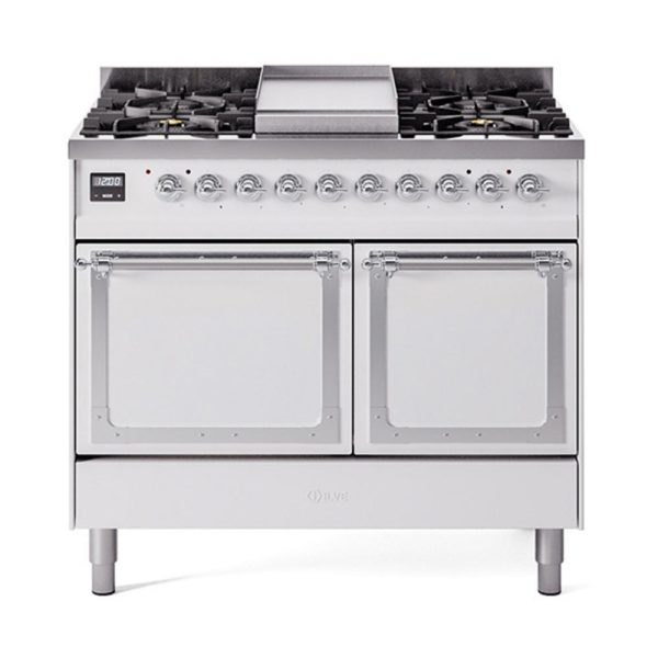 ILVE Nostalgie II Noblesse 40?? Dual Fuel Freestanding Range 6 Sealed Burners + Griddle with Solid Door - UND40FQNMP - Image 39