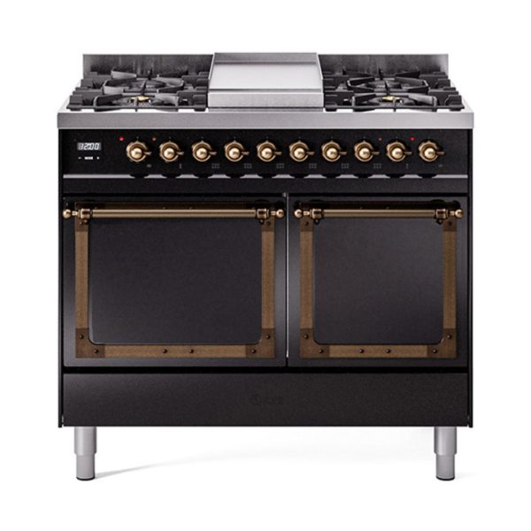 ILVE Nostalgie II Noblesse 40?? Dual Fuel Freestanding Range 6 Sealed Burners + Griddle with Solid Door - UND40FQNMP - Image 13