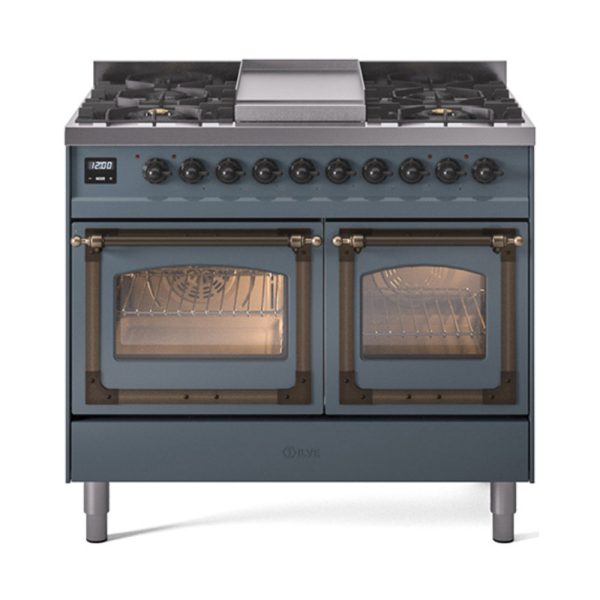 ILVE Nostalgie II Noblesse 40" Dual Fuel Freestanding Range with 9 Sealed Burners + Griddle Triple Glass Door - UND40FNMP - Image 6
