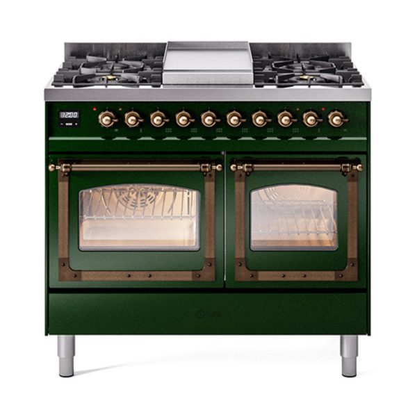 ILVE Nostalgie II Noblesse 40" Dual Fuel Freestanding Range with 9 Sealed Burners + Griddle Triple Glass Door - UND40FNMP - Image 18