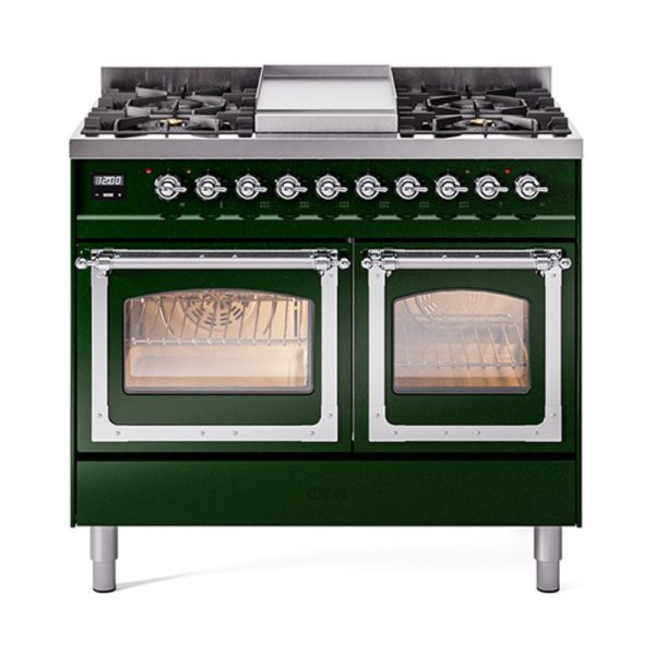 ILVE Nostalgie II Noblesse 40" Dual Fuel Freestanding Range with 9 Sealed Burners + Griddle Triple Glass Door - UND40FNMP - Image 19