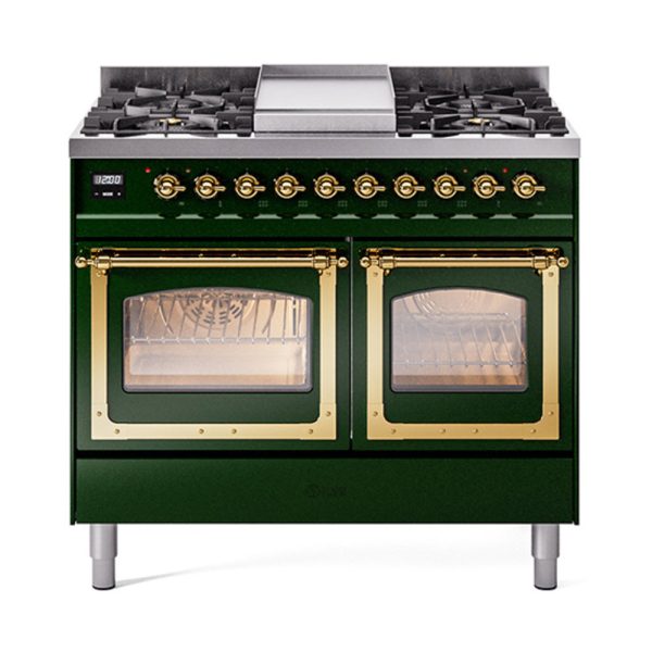 ILVE Nostalgie II Noblesse 40" Dual Fuel Freestanding Range with 9 Sealed Burners + Griddle Triple Glass Door - UND40FNMP - Image 20