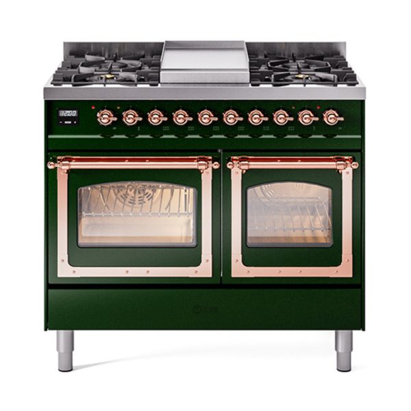ILVE Nostalgie II Noblesse 40" Dual Fuel Freestanding Range with 9 Sealed Burners + Griddle Triple Glass Door - UND40FNMP - Image 21