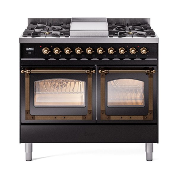 ILVE Nostalgie II Noblesse 40" Dual Fuel Freestanding Range with 9 Sealed Burners + Griddle Triple Glass Door - UND40FNMP - Image 10