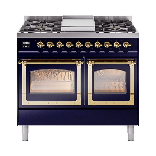 ILVE Nostalgie II Noblesse 40" Dual Fuel Freestanding Range with 9 Sealed Burners + Griddle Triple Glass Door - UND40FNMP - Image 24