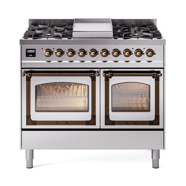 ILVE Nostalgie II Noblesse 40" Dual Fuel Freestanding Range with 9 Sealed Burners + Griddle Triple Glass Door - UND40FNMP - Image 34