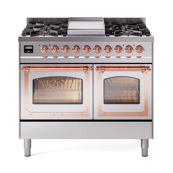 ILVE Nostalgie II Noblesse 40" Dual Fuel Freestanding Range with 9 Sealed Burners + Griddle Triple Glass Door - UND40FNMP - Image 37