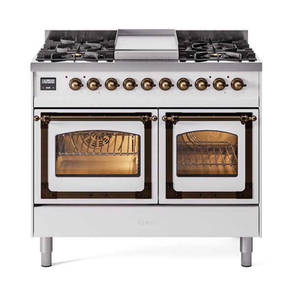 ILVE Nostalgie II Noblesse 40" Dual Fuel Freestanding Range with 9 Sealed Burners + Griddle Triple Glass Door - UND40FNMP - Image 38