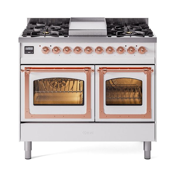 ILVE Nostalgie II Noblesse 40" Dual Fuel Freestanding Range with 9 Sealed Burners + Griddle Triple Glass Door - UND40FNMP - Image 41