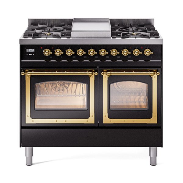 ILVE Nostalgie II Noblesse 40" Dual Fuel Freestanding Range with 9 Sealed Burners + Griddle Triple Glass Door - UND40FNMP - Image 12