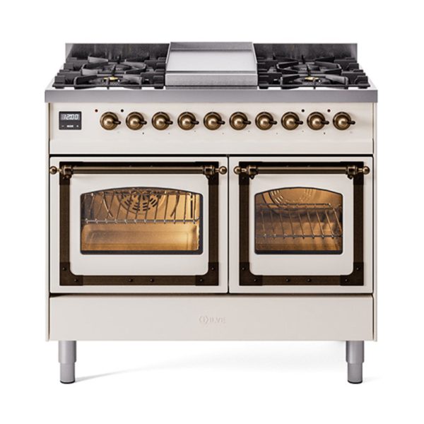 ILVE Nostalgie II Noblesse 40" Dual Fuel Freestanding Range with 9 Sealed Burners + Griddle Triple Glass Door - UND40FNMP - Image 2