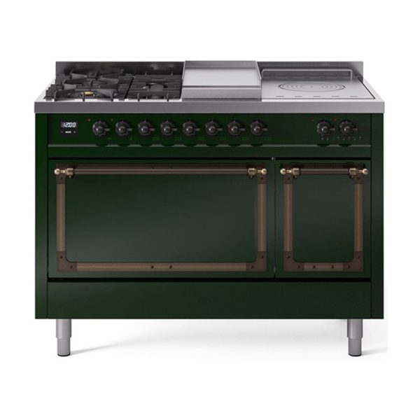 ILVE Nostalgie II Noblesse 48" Dual Fuel Freestanding Range 5 Sealed Burners + Griddle + French Top with Solid Door - UN48FSQNMP - Image 18