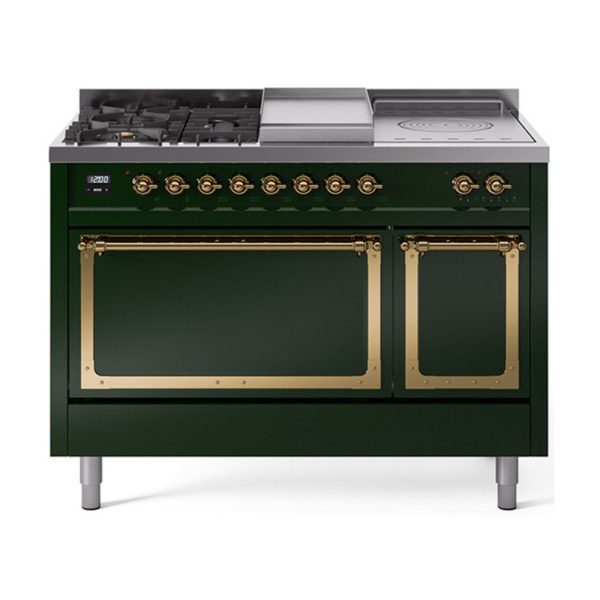ILVE Nostalgie II Noblesse 48" Dual Fuel Freestanding Range 5 Sealed Burners + Griddle + French Top with Solid Door - UN48FSQNMP - Image 20