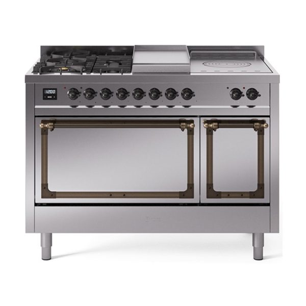 ILVE Nostalgie II Noblesse 48" Dual Fuel Freestanding Range 5 Sealed Burners + Griddle + French Top with Solid Door - UN48FSQNMP - Image 34