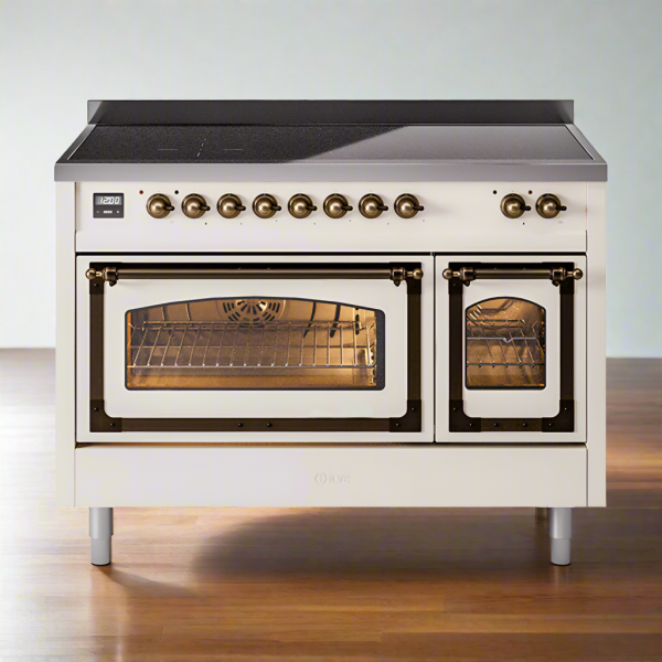 ILVE Nostalgie II Noblesse 48?? Induction Freestanding Range with Triple Glass Door - UNI486NMP