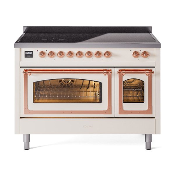 ILVE Nostalgie II Noblesse 48?? Induction Freestanding Range with Triple Glass Door - UNI486NMP - Image 5