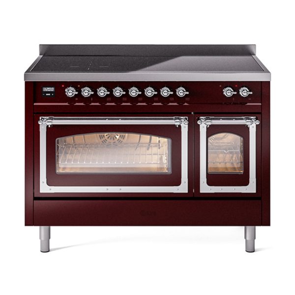 ILVE Nostalgie II Noblesse 48?? Induction Freestanding Range with Triple Glass Door - UNI486NMP - Image 15