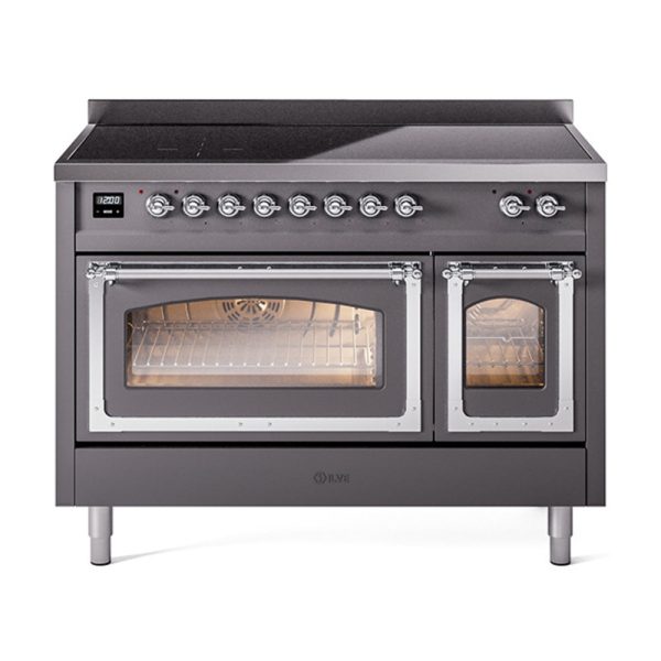 ILVE Nostalgie II Noblesse 48?? Induction Freestanding Range with Triple Glass Door - UNI486NMP - Image 27
