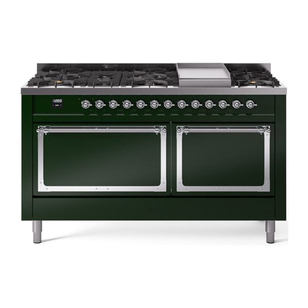 ILVE Nostalgie II Noblesse 60?? Dual Fuel Freestanding Range 9 Sealed Burners + Griddle with Solid Door - UN60FQNMP - Image 15