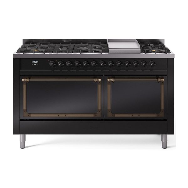 ILVE Nostalgie II Noblesse 60?? Dual Fuel Freestanding Range 9 Sealed Burners + Griddle with Solid Door - UN60FQNMP - Image 12