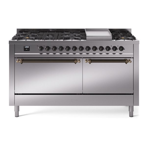 ILVE Nostalgie II Noblesse 60?? Dual Fuel Freestanding Range 9 Sealed Burners + Griddle with Solid Door - UN60FQNMP - Image 34
