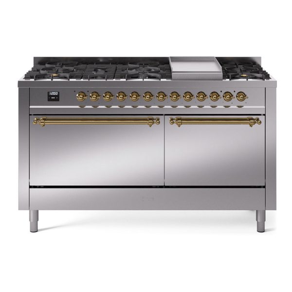 ILVE Nostalgie II Noblesse 60?? Dual Fuel Freestanding Range 9 Sealed Burners + Griddle with Solid Door - UN60FQNMP - Image 35