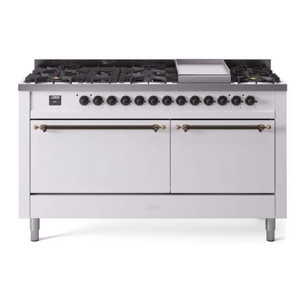ILVE Nostalgie II Noblesse 60?? Dual Fuel Freestanding Range 9 Sealed Burners + Griddle with Solid Door - UN60FQNMP - Image 38