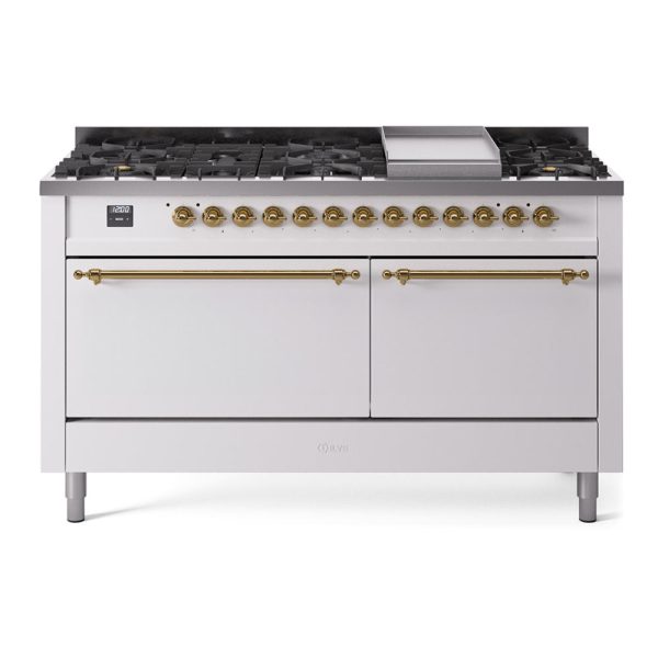 ILVE Nostalgie II Noblesse 60?? Dual Fuel Freestanding Range 9 Sealed Burners + Griddle with Solid Door - UN60FQNMP - Image 40
