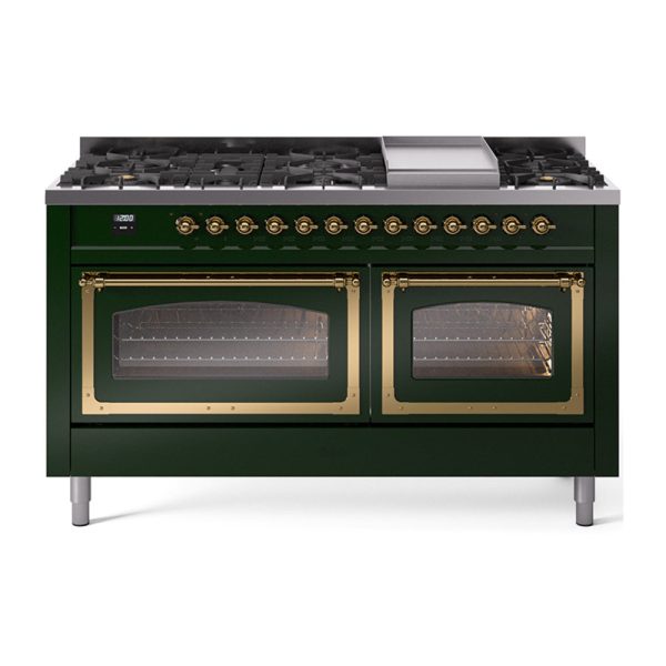 ILVE Nostalgie II Noblesse 60" Dual Fuel Freestanding Range with 9 Sealed Burners + Griddle with Triple Glass Door - UN60FNMP - Image 20