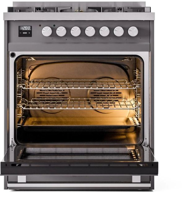 ILVE Professional Plus II 30-Inch Freestanding Dual Fuel Range with 5 Sealed Burner - UP30WMP - Image 18