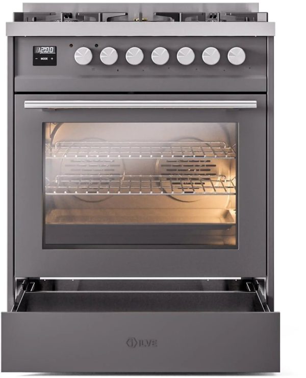 ILVE Professional Plus II 30-Inch Freestanding Dual Fuel Range with 5 Sealed Burner - UP30WMP - Image 19