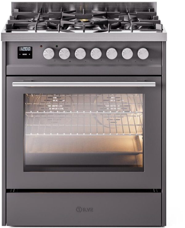 ILVE Professional Plus II 30-Inch Freestanding Dual Fuel Range with 5 Sealed Burner - UP30WMP - Image 4