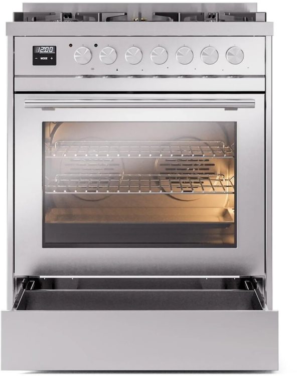 ILVE Professional Plus II 30-Inch Freestanding Dual Fuel Range with 5 Sealed Burner - UP30WMP - Image 7