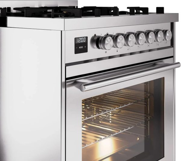 ILVE Professional Plus II 30-Inch Freestanding Dual Fuel Range with 5 Sealed Burner - UP30WMP - Image 9
