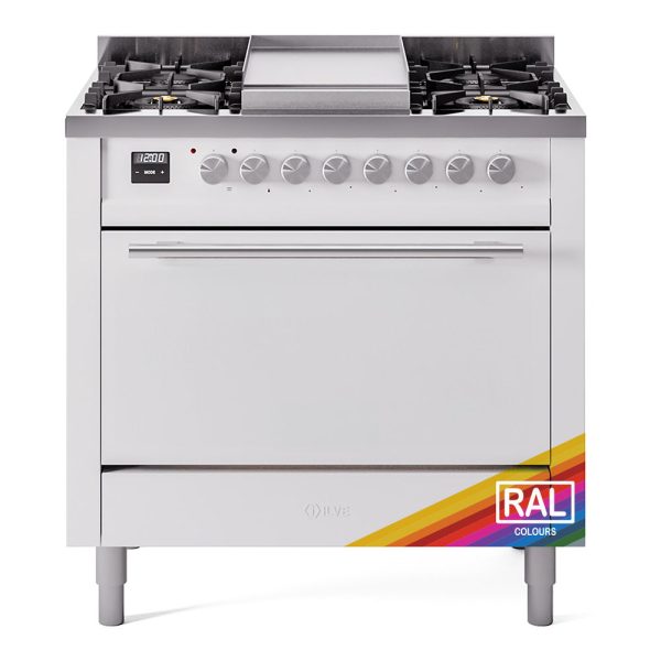 ILVE Professional Plus II 36" Dual Fuel Range 6 Sealed Burners with Solid Door - UP36FQMP - Image 5
