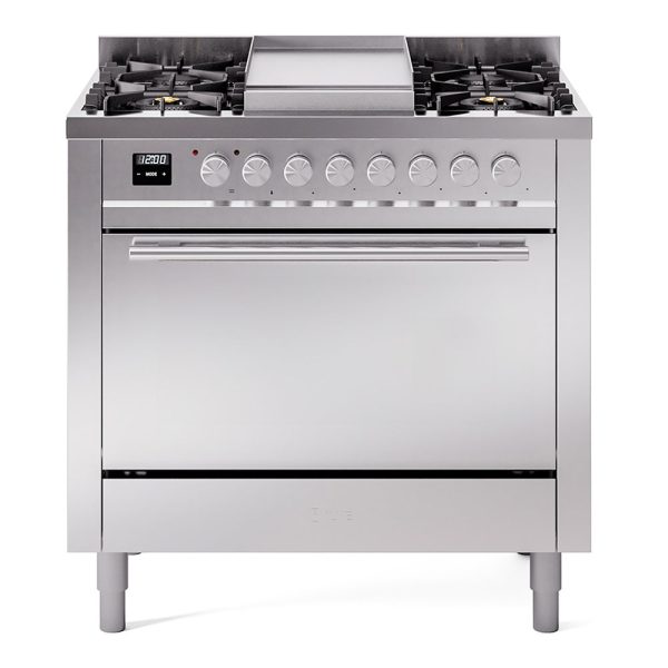 ILVE Professional Plus II 36" Dual Fuel Range 6 Sealed Burners with Solid Door - UP36FQMP - Image 6