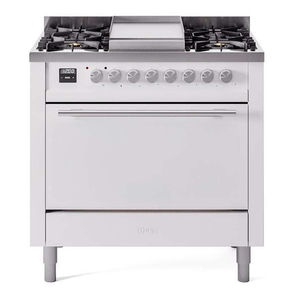 ILVE Professional Plus II 36" Dual Fuel Range 6 Sealed Burners with Solid Door - UP36FQMP - Image 7