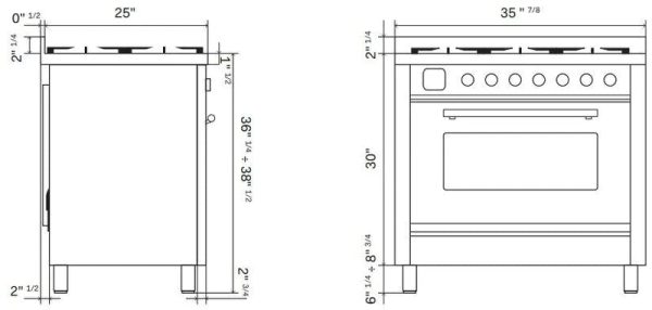 ILVE Professional Plus II 36-Inch Freestanding Dual Fuel Range with 6 Sealed Burner - UP36FWMP - Image 16